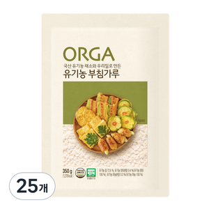 올가홀푸드 유기농 부침가루, 350g, 25개