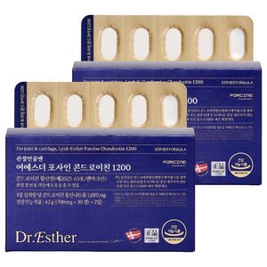 관절연골엔 여에스더 포사인 콘드로이친 1200 42g, 60정, 2개 골드박스 특가