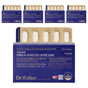 에스더포뮬러 관절연골엔 여에스더 포사인 콘드로이친 1200 42g, 60정, 5개