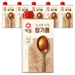 백설 고소함가득 참기름, 330ml, 6개