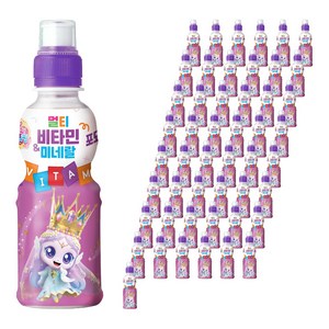 웅진 캐치티니핑 멀티비타민 미네랄 음료 포도맛, 200ml, 96개