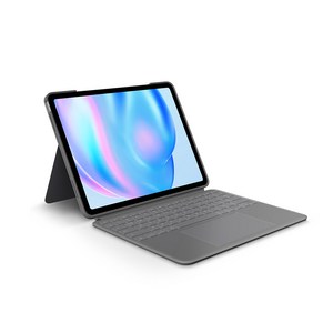 로지텍 Combo Touch 태블릿 케이스, 옥스포드 그레이, 1개