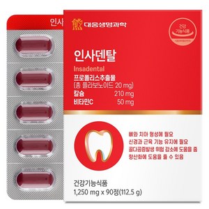 대웅생명과학 인사덴탈, 90정, 112.5g, 1개