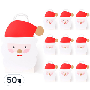 인디케이 화이트 산타 기프트백, 혼합색상, 50개