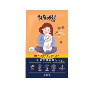 윌로펫 전연령용 강아지 헬시포뮬러 기능성 소프트사료 하이포알러제닉, 연어, 1.2kg, 1개