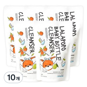 케이맘 랄라포포 유아용 젖병식기세정제 액상형 리필 쿨라임향, 400ml, 10개