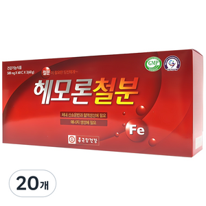 종근당건강 헤모론철분, 60정, 20개