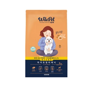 윌로펫 전연령용 강아지 헬시포뮬러 하이포알러제닉 기능성 소프트사료, 연어, 3kg, 1개