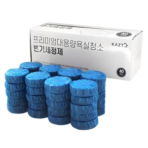 가쯔 프리미엄 대용량 욕실 청소 변기 세정제, 50g, 40개