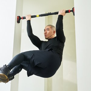 숀리 문틀 철봉 가정용 턱걸이 운동 기구, 블랙