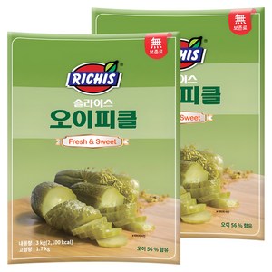 리치스 슬라이스 오이피클, 2개, 3kg