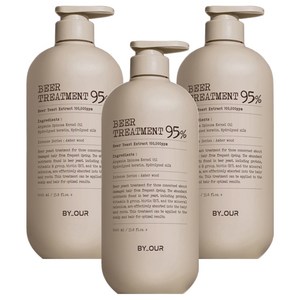 바이아우어 10만PPM 단백질 맥주효모 헤어트리트먼트, 1L, 3개