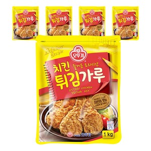 오뚜기 치킨 튀김가루, 1kg, 5개