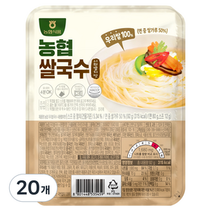 농협 우리쌀국수 시원멸치맛, 92g, 20개
