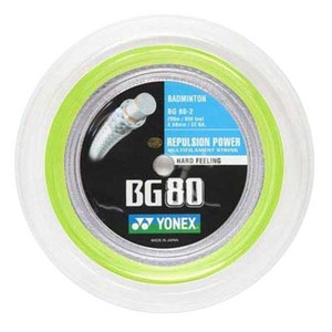요넥스 BG80-2 롤 배드민턴 스트링 거트, 형광옐로, 1개