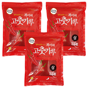 복이네먹거리 중국산고춧가루 상 보통맛 찜용, 500g, 3개