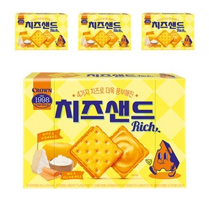크라운 치즈샌드 리치, 180g, 4개