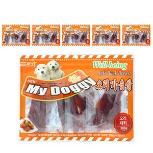 NEW 마이도기 강아지 건조간식, 오리져키, 300g, 6개