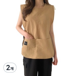깨비다 방수 조끼 앞치마 기본 ver, 기본-베이지, 2개