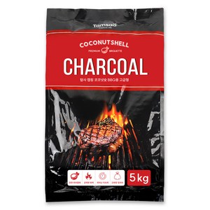 탐사 캠핑 코코넛숯 BBQ용 고급형, 5kg, 1개