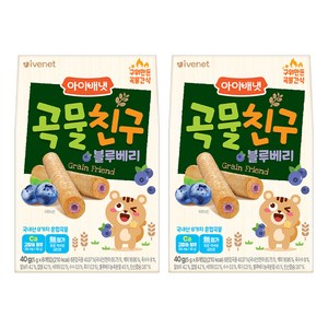 아이배냇 곡물친구, 블루베리, 40g, 2개