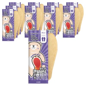 곰도리 여성용 큰발바닥 깔창 핫팩 좌우한쌍 세트 80g M, 10세트