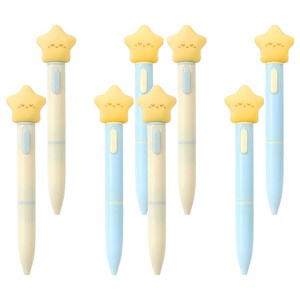 조선문방구 반짝별 LED 중성펜 0.5mm, 랜덤발송, 8개