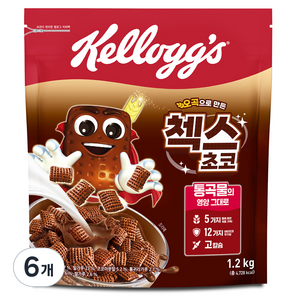 첵스초코 오곡으로 만든 시리얼, 1.2kg, 6개