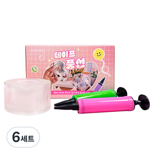 픽101 KC인증 쉽게 만드는 테이프 풍선 만들기 세트 3m x 4.8cm, 3 베이직, 6세트