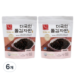 더국민 현미유 돌김자반 새우 & 멸치, 40g, 6개