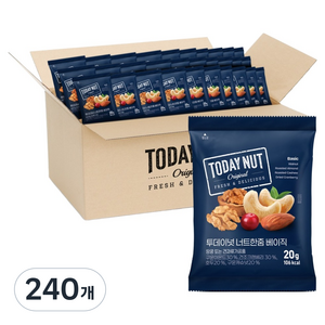 투데이넛 너트한줌 베이직, 20g, 240개