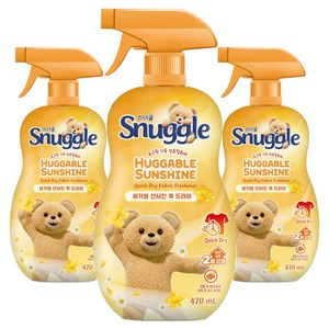 스너글 허거블 선샤인 퀵 드라이 섬유탈취제 본품, 470ml, 3개 골드박스 특가