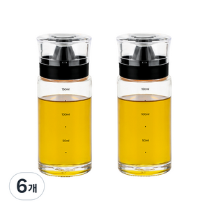 키텐실 시노글라스 신형 오일병 블랙, 170ml, 6개