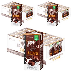 빙그레 설탕이 들어가지 않은 초코우유, 190ml, 72개
