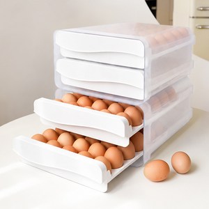 네이쳐리빙 에그쏙 2단 60구 계란 트레이 보관용기, 혼합색상, 12개