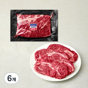 미국산 초이스 척아이롤 구이용 (냉장), 1kg, 6개