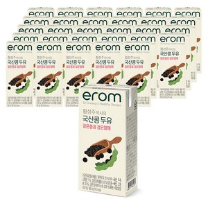 이롬 황성주 박사의 국산콩 두유 검은콩과 검은참깨, 190ml, 32개
