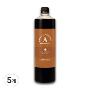 아몰렌떼 콜드브루 원액 콜롬비아 수프리모 더치커피, 1L, 5개, 1개입