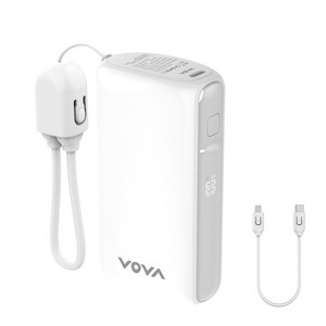 보바 그립 미니 고속충전 보조배터리 10000mAh, VA-115, 화이트