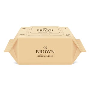 브라운 오리지널 플러스 물티슈 휴대용 캡형, 55g, 20매, 1개
