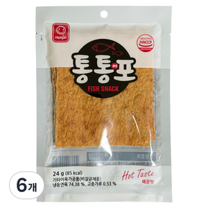 한진식품 통통어포 매운맛, 6개, 24g