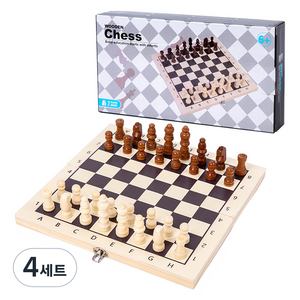 재밌는 퓨보 체스 세트 01, 우드색상, 4세트