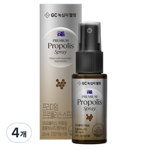 GC녹십자웰빙 프리미엄 프로폴리스 구강 스프레이, 4개, 25ml