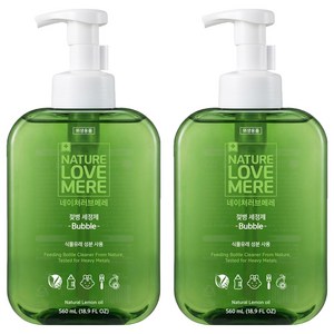 네이쳐러브메레 젖병 세정제 거품형 레몬향, 560ml, 2개