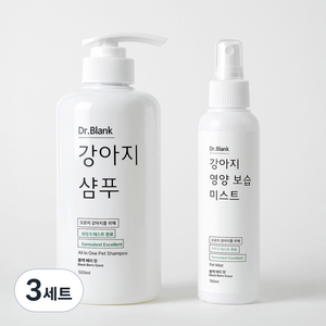 닥터블랭크 저자극 샴푸 미스트 블랙베리향 세트, 3세트, 500ml, 150ml