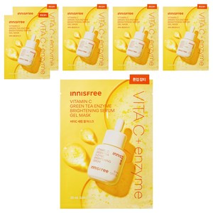 이니스프리 비타씨 그린티 엔자임 잡티 토닝 세럼 겔 마스크 25ml, 1개입, 6개