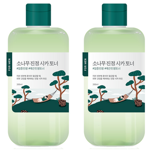 라운드랩 포 맨 소나무 진정 시카 토너, 200ml, 2개