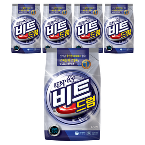 비트 때가 쏙 드럼용 분말세제 본품, 2.5kg, 1개입, 5개