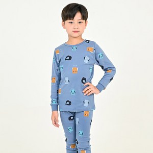 애플스마일 아동용 부엉이 긴팔내의 상하세트