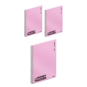 모트모트 쓰기 쉬운 머니 큐브 트래커 가계부, 혼합색상, 3개